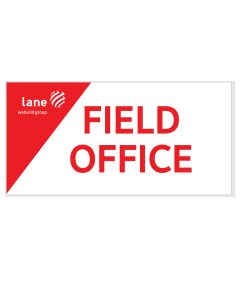 Lane Field Office Banner 4' x 8' - Vinyl Mesh