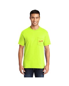 Port &amp; Company - Hi-Vis Core Blend Pocket Tee